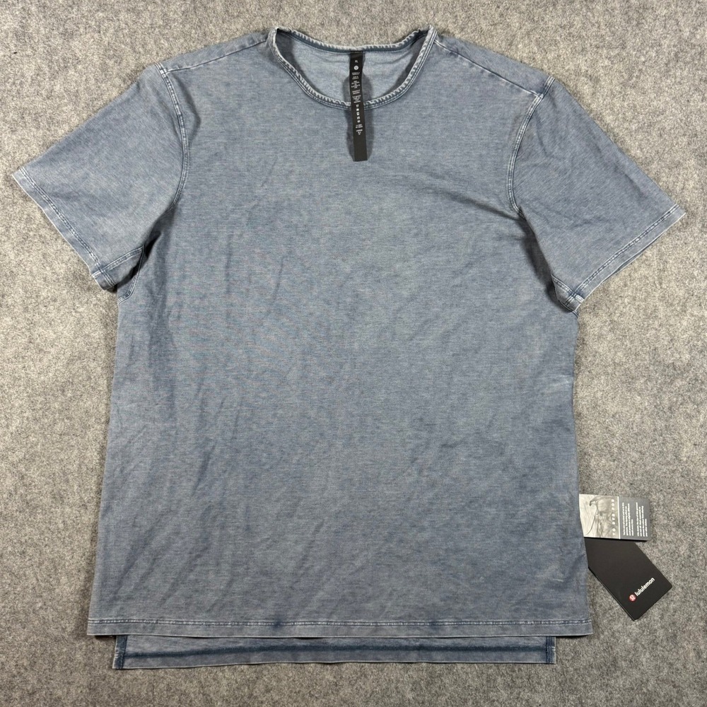 Lululemon Commission T-Shirt Mens XL Blue Short Sleeve Wash Relaxed NWT